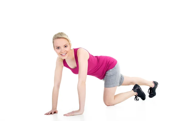 Frau in Sportkleidung — Stockfoto