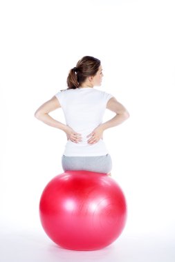 fit ball olan kadın