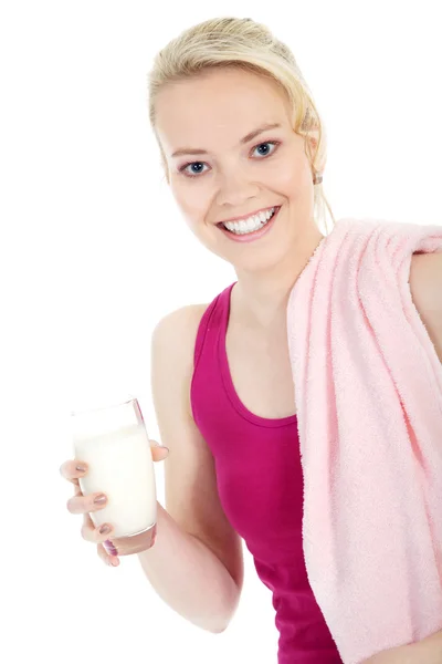 Woman Holding Drink — Stock Photo, Image