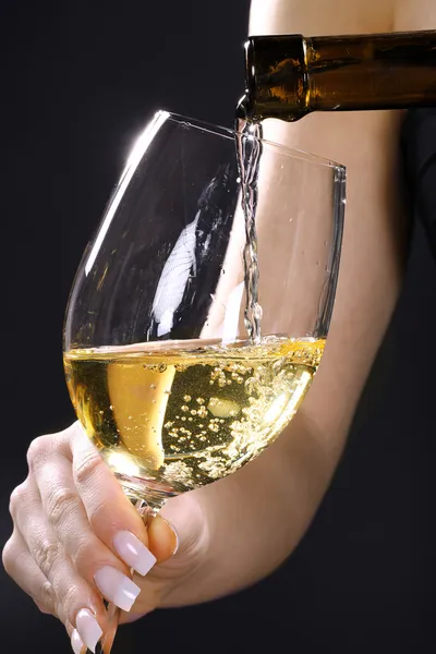 Girl tasting wine — Stock Photo, Image