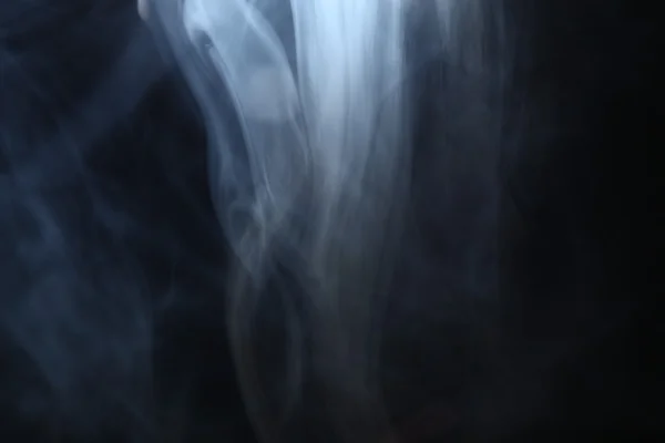 Abstract white smoke isolated on black — Stock Photo, Image