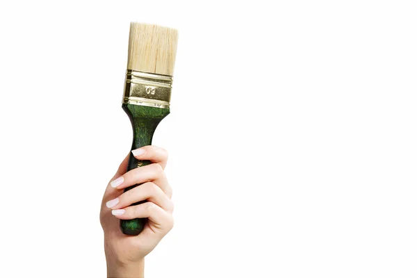 Girl with a brush — Stock Photo, Image