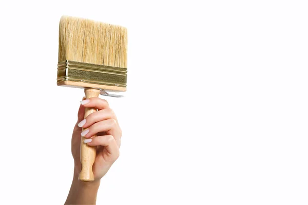 Girl with a brush — Stock Photo, Image