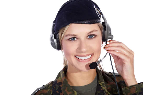 Military Girl — Stock Photo, Image