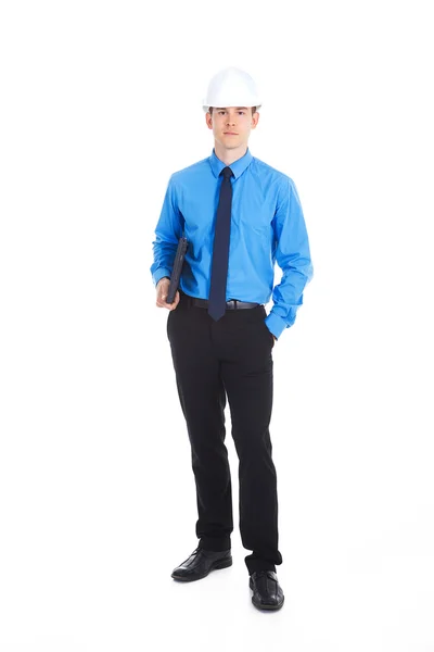 Young smiling construction supervisor — Stock Photo, Image