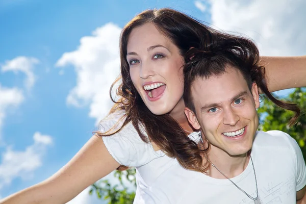 Happy young couple in love — Stock Photo, Image