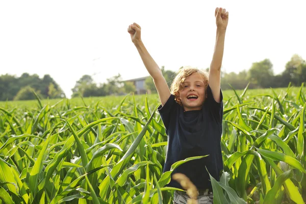 Boy on grass — Stock Photo, Image