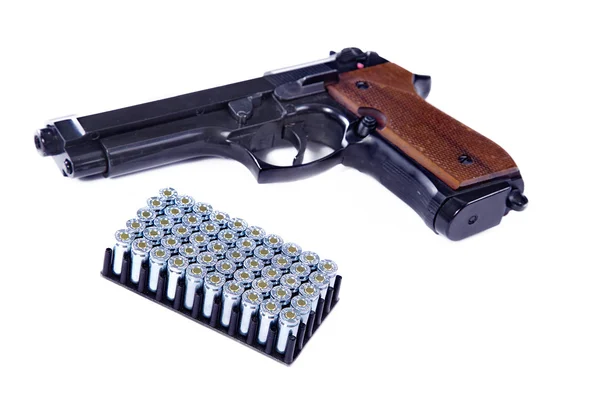 Ammunition with gun — Stock Photo, Image