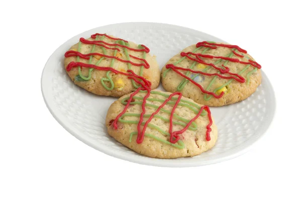 Christmas cookies on plate — Stock Photo, Image