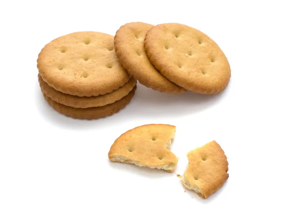 Vários biscoitos, isolados em branco — Fotografia de Stock