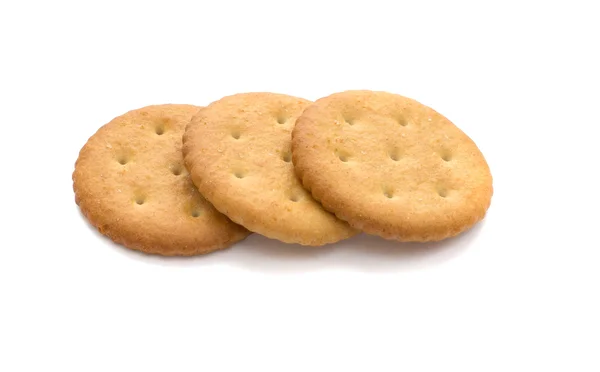 Três biscoitos, isolados — Fotografia de Stock