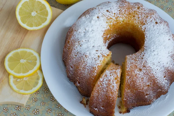 Lemon cake and lemons