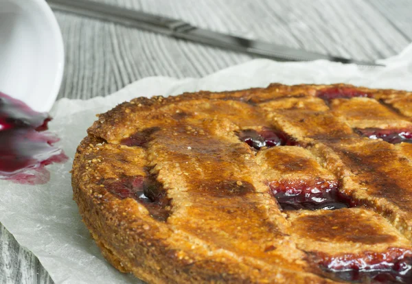 Tarta de Linzer casera — Foto de Stock