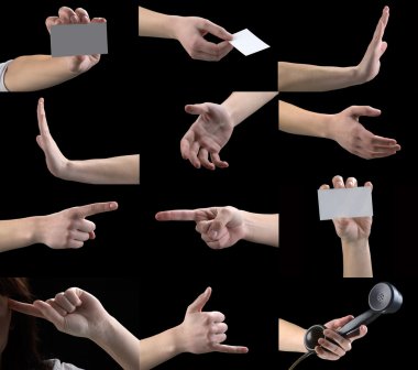 Set of gestures, hands, fingers clipart