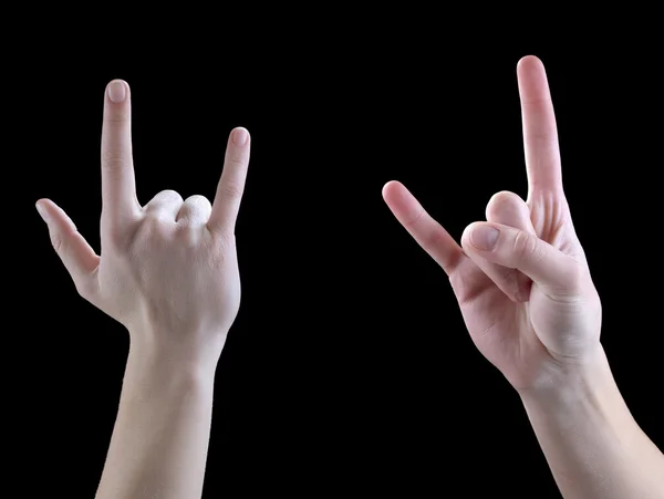 Gestures, the devil, goat, rock — Stock Photo, Image