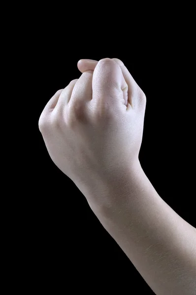 Hand gester, fist, hot, solidaritet — Stockfoto