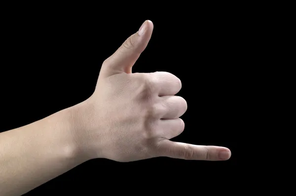 Gesta rukou, dvěma prsty — Stock fotografie