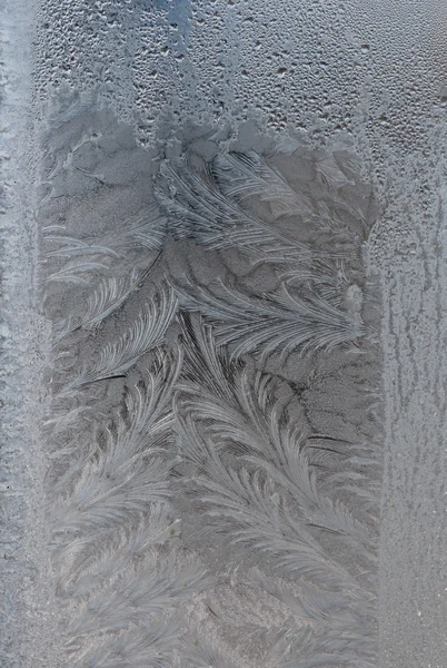 Frosty texture on glass — Stock Photo, Image