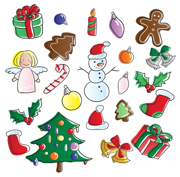 Kerst set — Stockvector