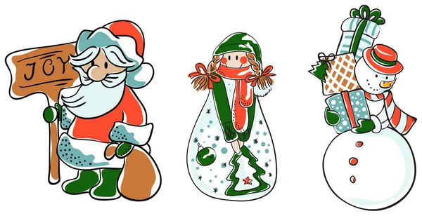 Kerst set — Stockvector