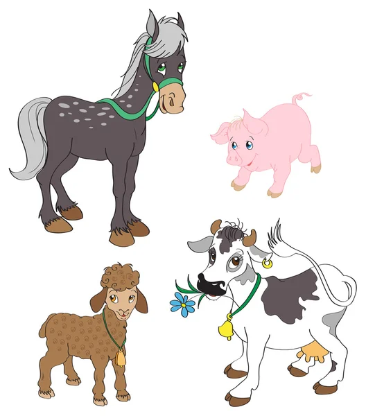 Farm animals — Stock Vector