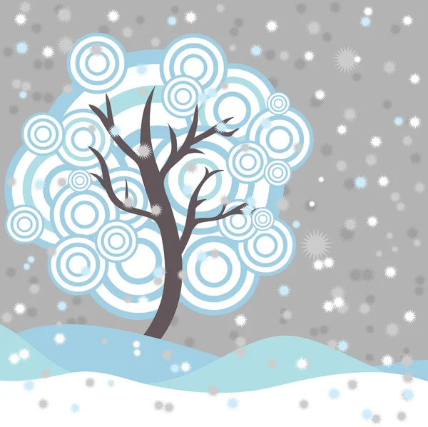 Winter tree — Stock Vector