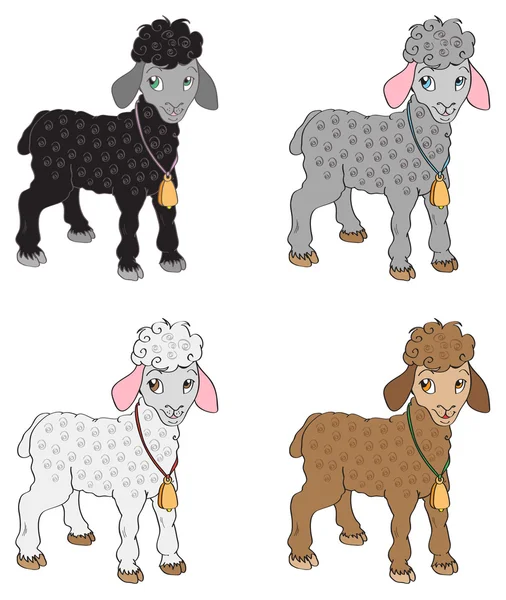 Set of sheep — Stock Vector