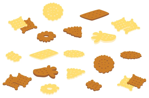 Set di cookie — Vettoriale Stock