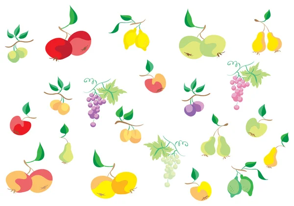 Набір фруктів — стоковий вектор