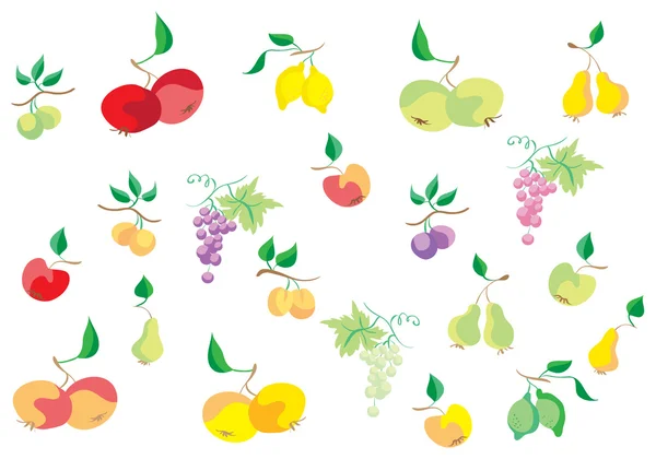 Ensemble de fruits — Image vectorielle