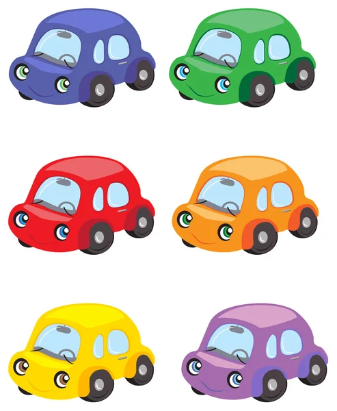 Set of cars isolated on white background — Stock Vector