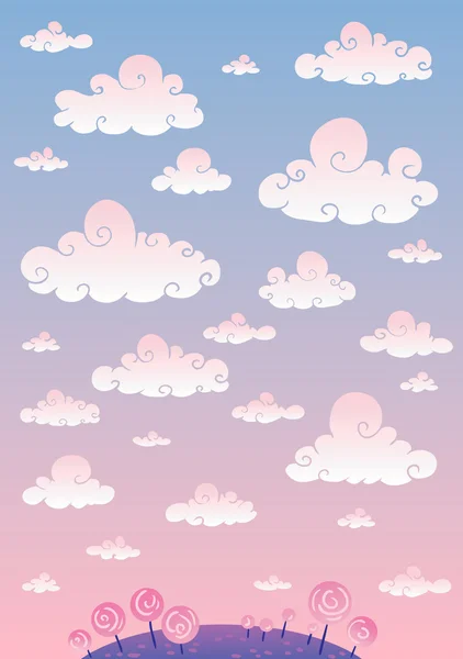 云的天空 — 图库矢量图片