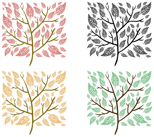 Arbres carrés — Image vectorielle