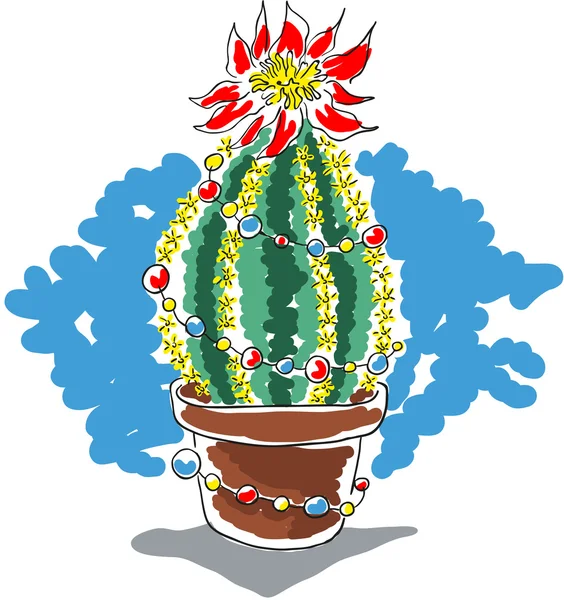 Kerstmis cactus — Stockvector