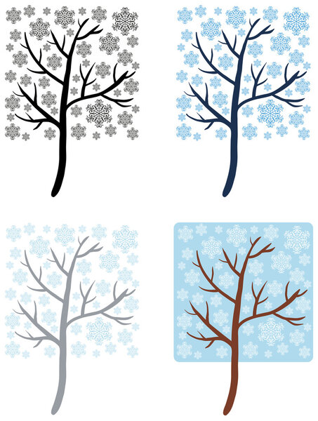 Square Snow Trees