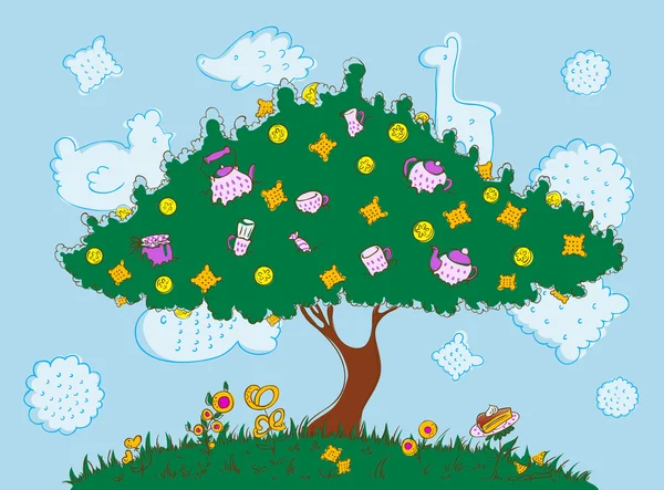 Tea tree Stock Illustration
