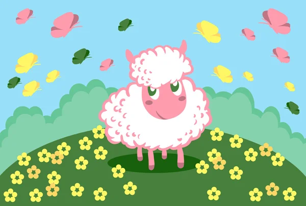 Pink sheep Stock Vector