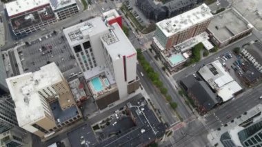 Nashville şehir merkezinin gökyüzü manzarası, Tennessee, ABD