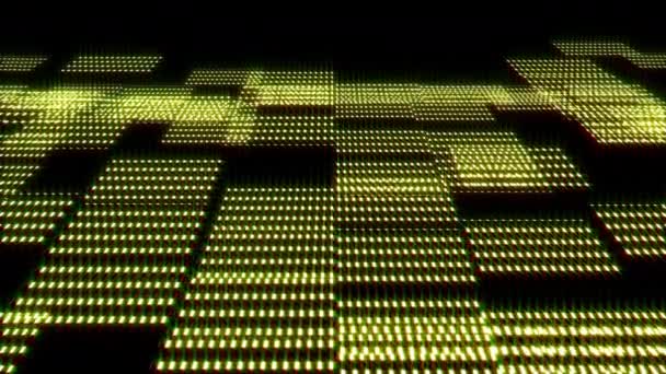 Hintergrund digitaler Technologie. Netzwerk mit leuchtenden hellblauen Punkten Struktur — Stockvideo