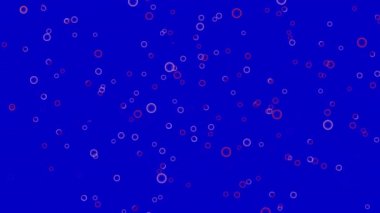 Mavi renkli arka planda resimli baloncuk sabunları. Etrafta yüzen soyut baloncuk