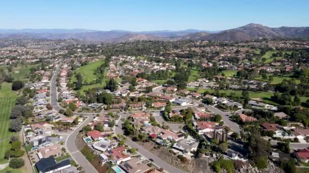 Luftaufnahme des rRancho Bernardo in San Diego, USA. — Stockvideo