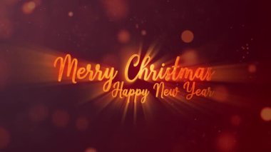 Mutlu Noeller ve mutlu yıllar Kırmızı ve altın arkaplan 
