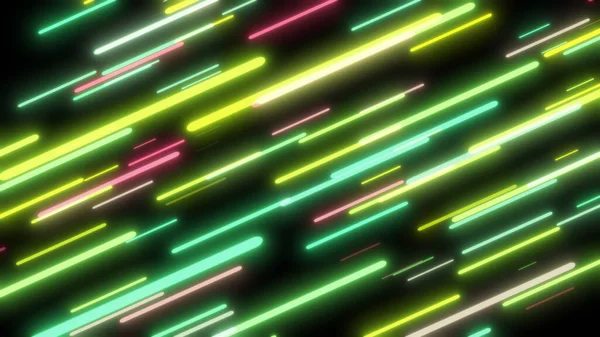 Kolorowe latające neony światła abstrakcyjne tło — Zdjęcie stockowe