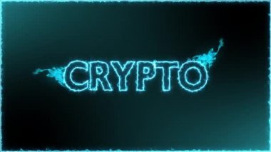 Siyah arkaplan üzerinde mavi yangın enerjisi üzerine kripto para