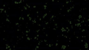 Yeşil dijital kare devre modern animasyon arkaplan