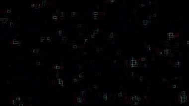 Renkli dijital kare devre modern animasyon arkaplanı