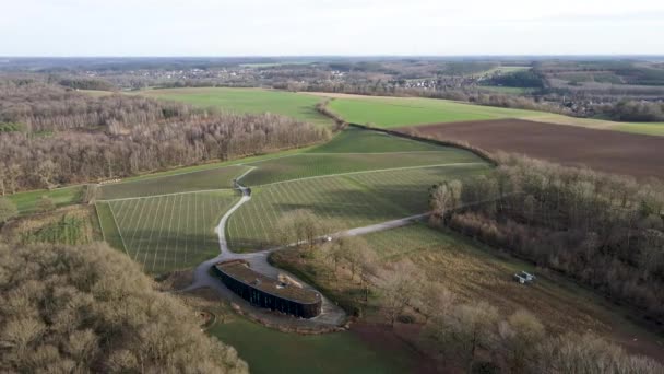 Vista aérea de Genappe da Valónia Brabante da Bélgica — Vídeo de Stock