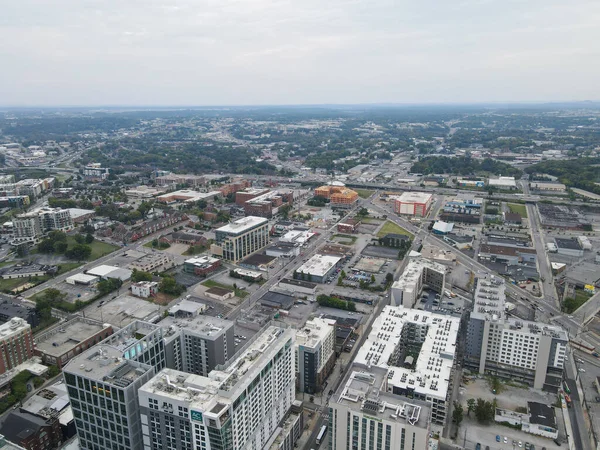 Vista aérea del horizonte del centro de Nashville, Tennessee, EE.UU. —  Fotos de Stock