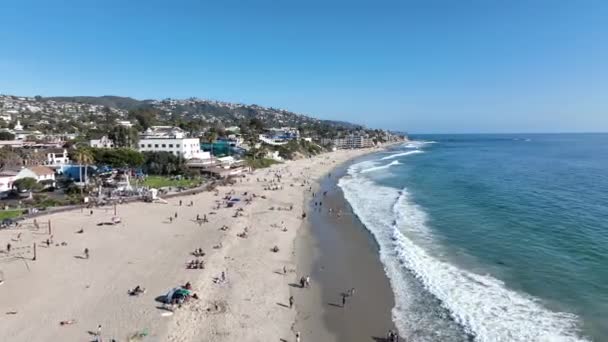 Aerial view of Laguna Beach coastline, California Coastline, USA — Stock Video