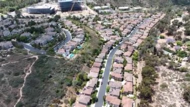 Pasifik Okyanusu kıyısındaki San Diego County, Kaliforniya 'daki Del Mar kasabasının hava manzarası. ABD